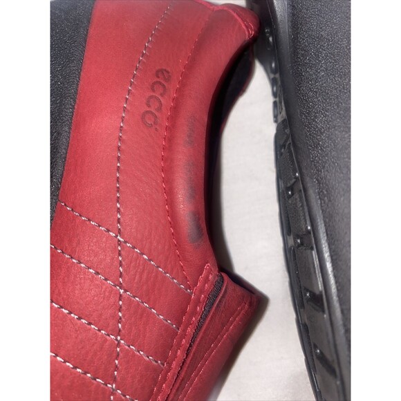 Ecco red leather loafers oxfrord Felicia Womens EU 36 US 5.5 Slip On Wedge - Picture 13 of 13